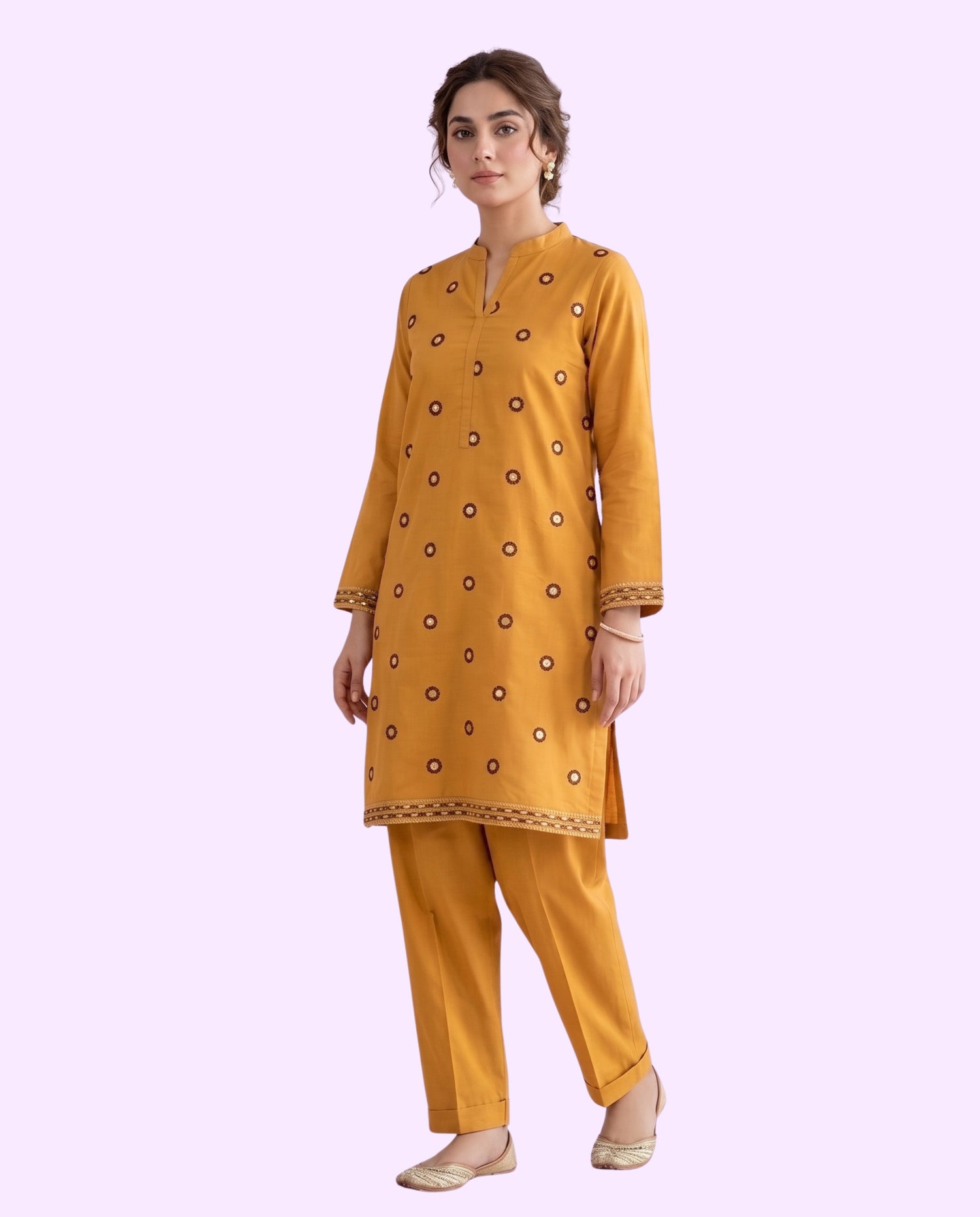 Khaadi Luxury 2 Piece Stitched Embroidered Suit
