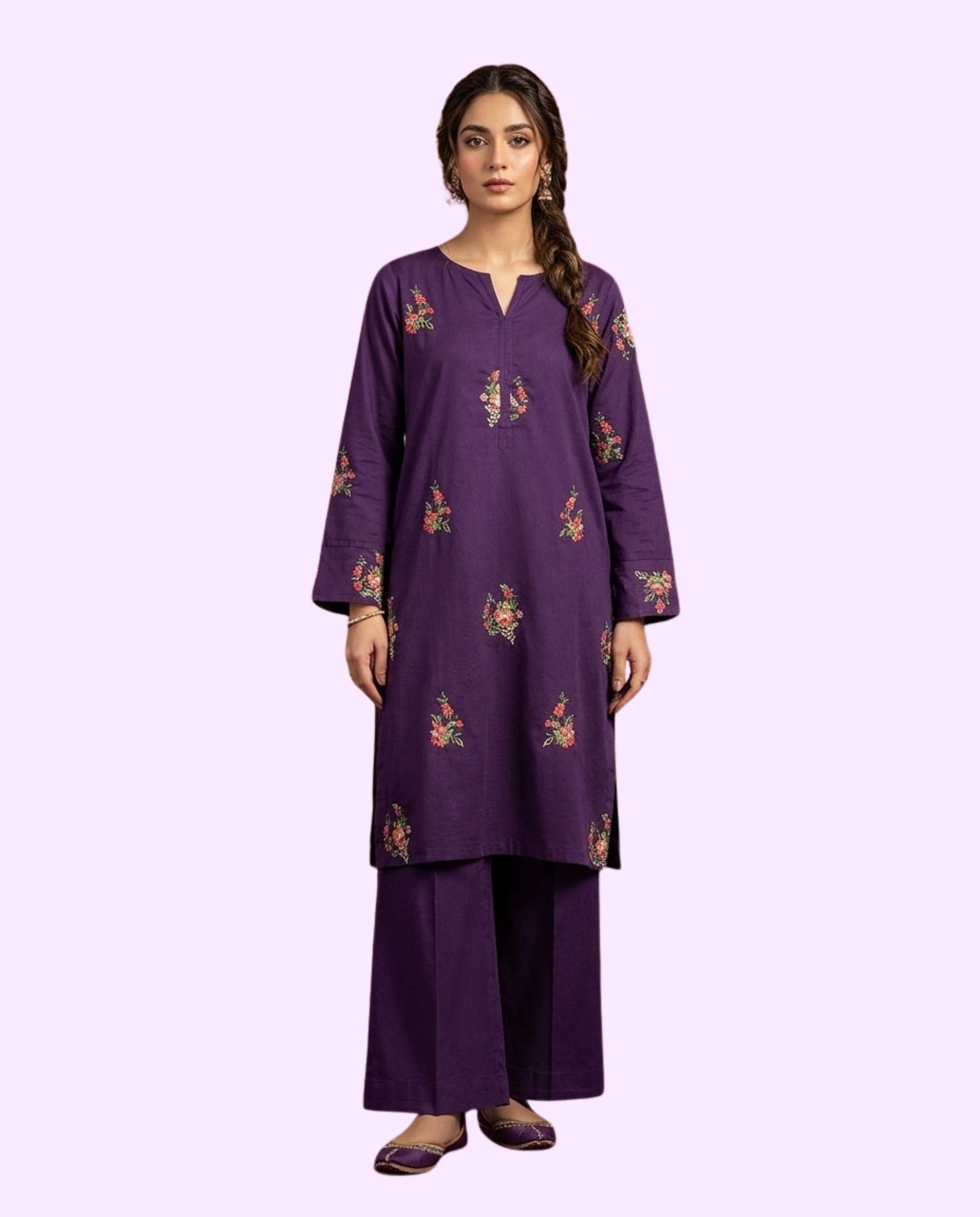 Khaadi Luxury 2 Piece Stitched Embroidered Suit