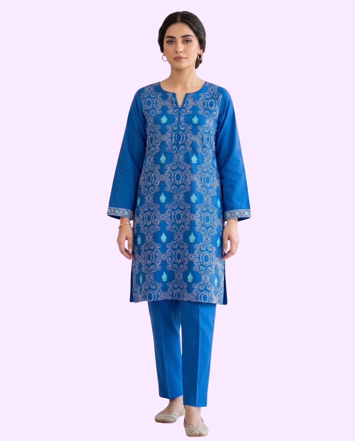 Khaadi Luxury 2 Piece Stitched Embroidered Suit