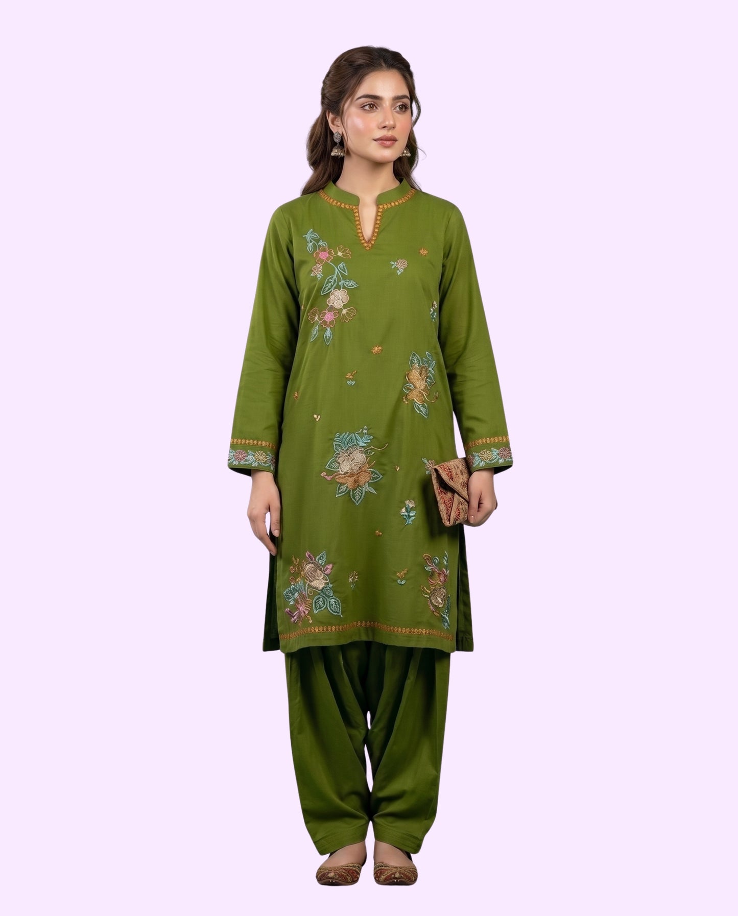 Khaadi Luxury 2 Piece Stitched Embroidered Suit