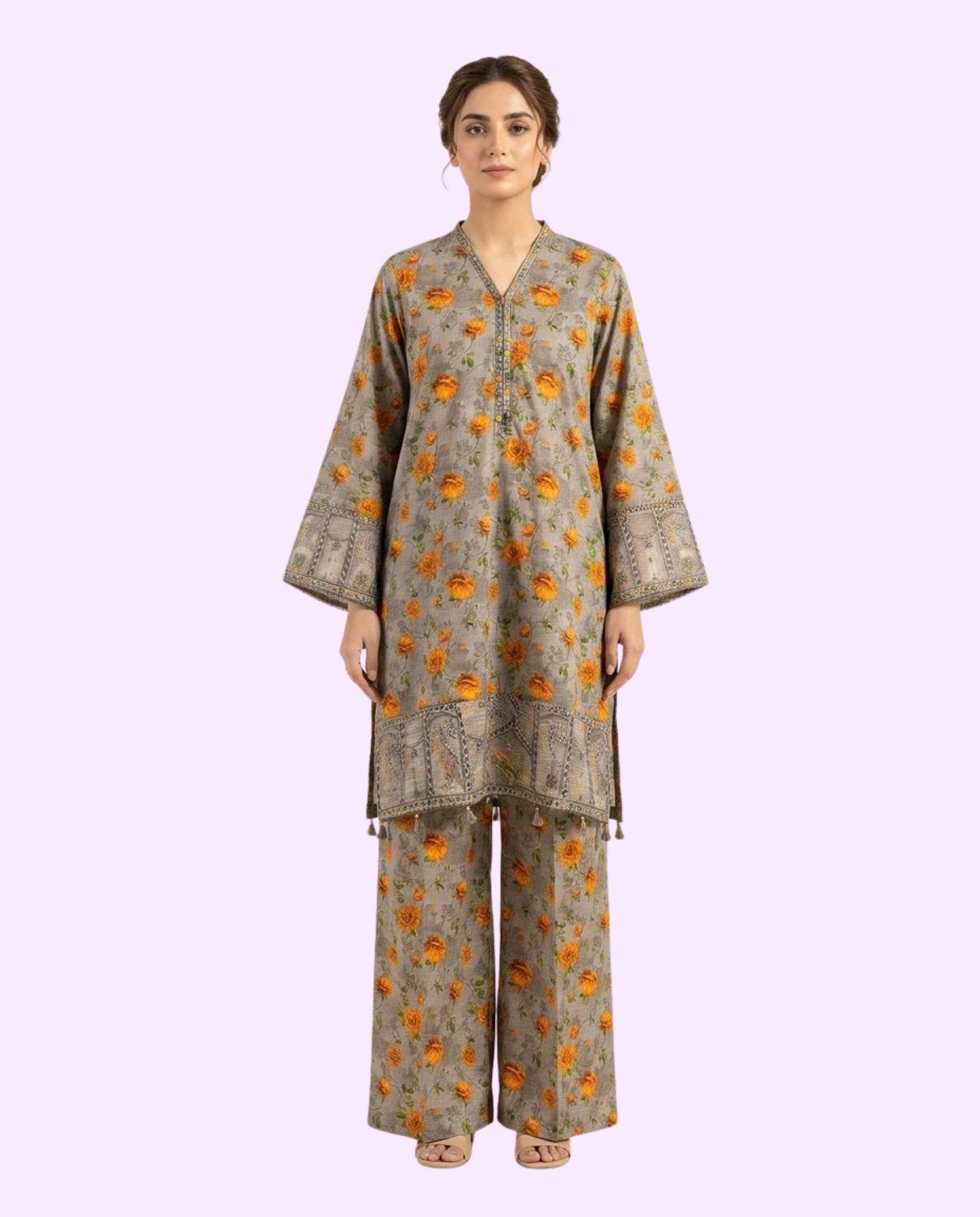Khaadi Luxury 2 Piece Stitched Embroidered Suit