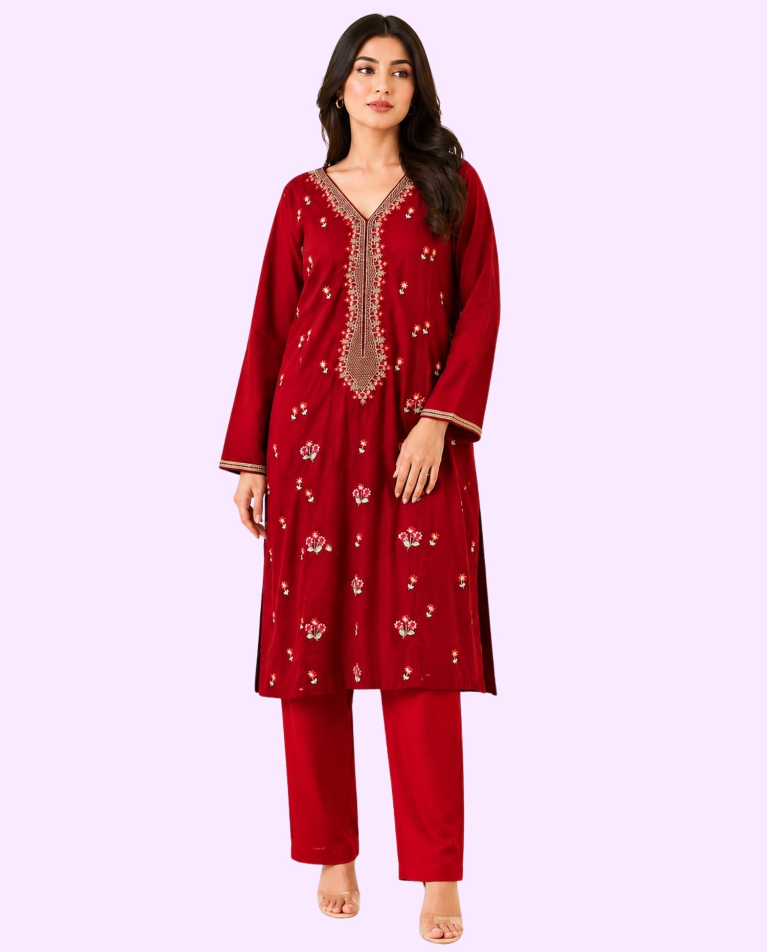 Sapphire Luxury 2 Piece Embroidered Stitched Suit – Premium Ready-to-Wear