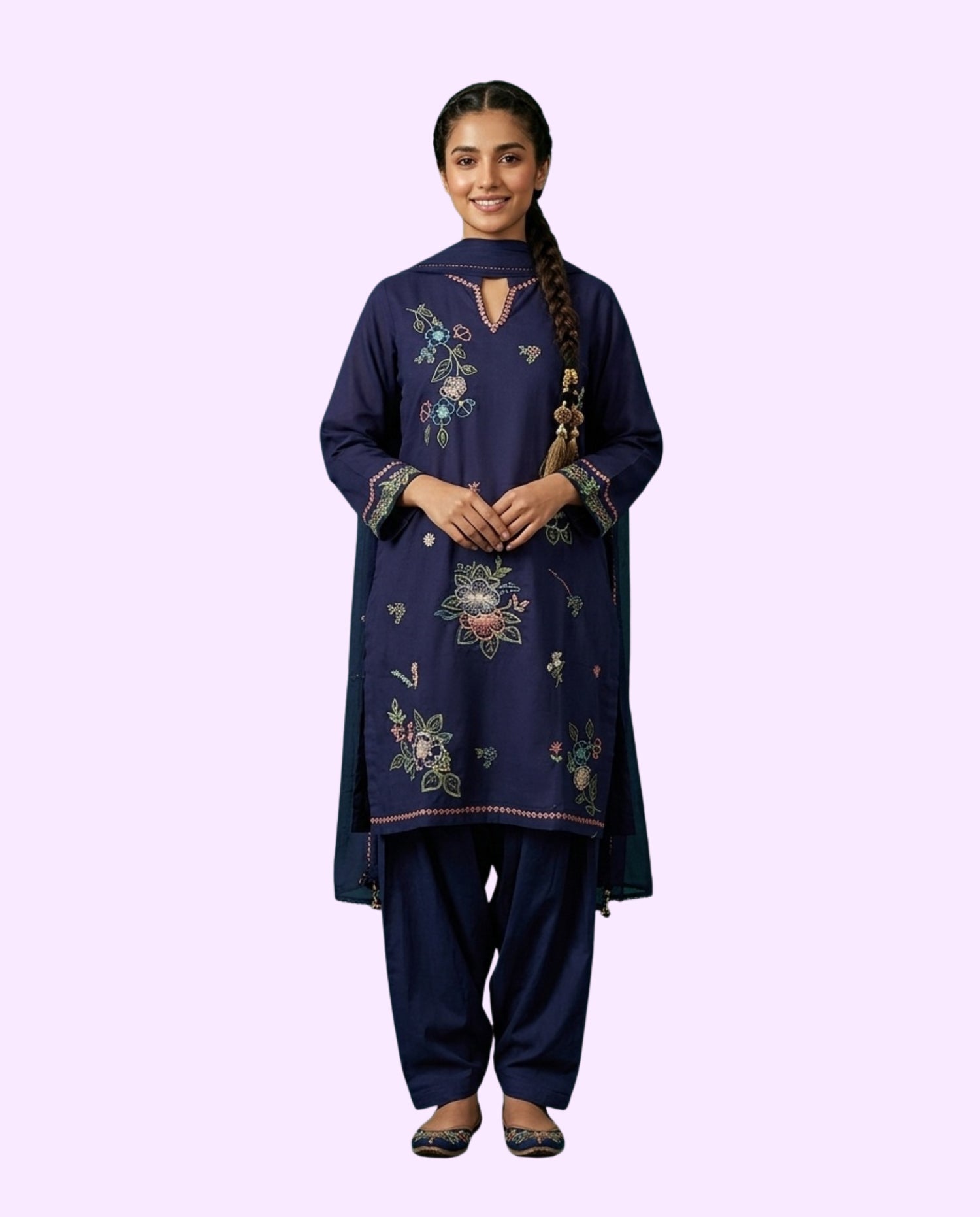 Sapphire Luxury 2 Piece Embroidered Stitched Suit – Premium Ready-to-Wear