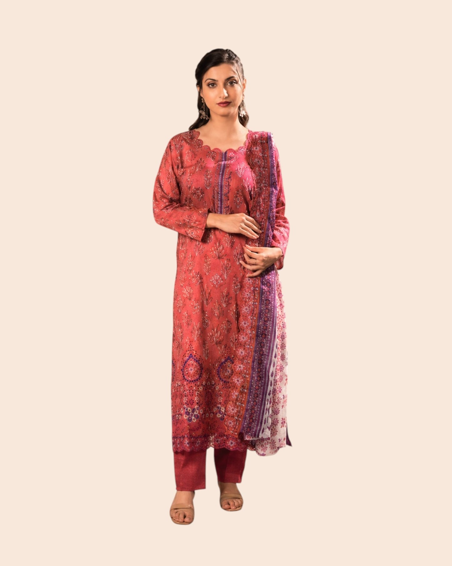 Zesh Women's Luxury 3 Piece Embroidered Lawn Unstitched Suit – Airjet Printed Collection