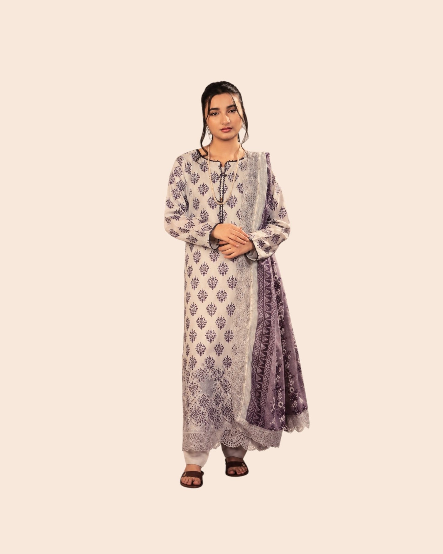 Zesh Luxury 3 Piece Embroidered Lawn Unstitched Suit