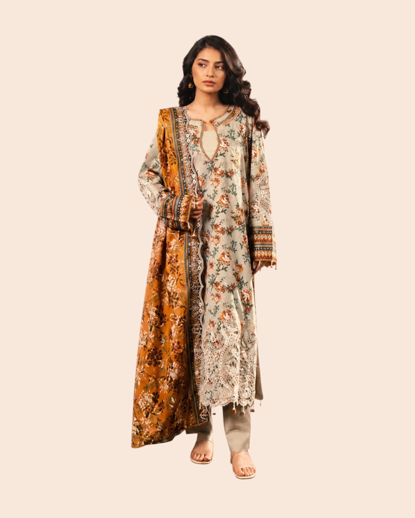 Zesh Luxury 3 Piece Embroidered Lawn Unstitched Suit