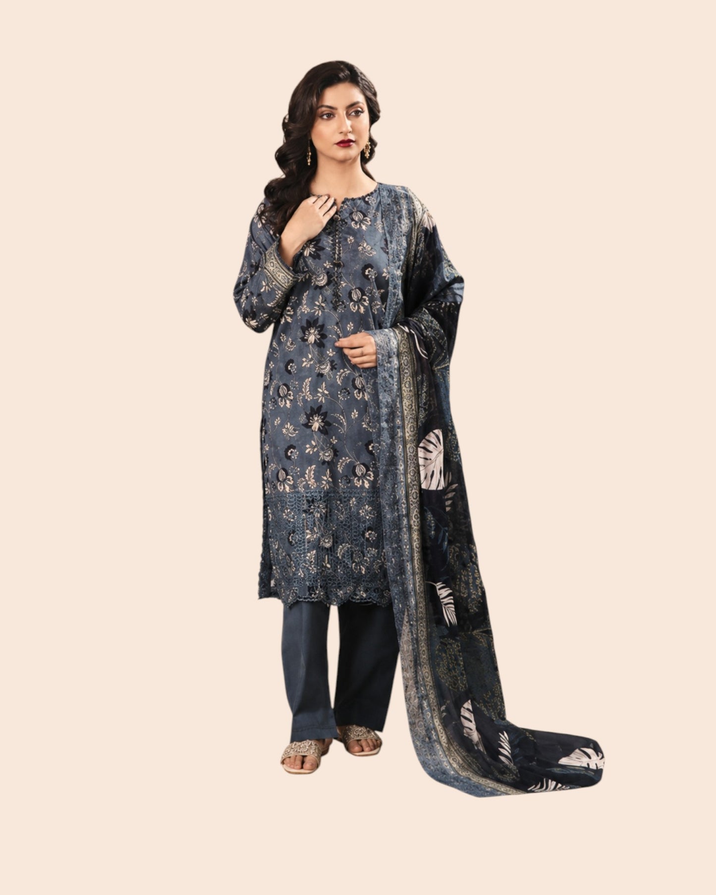 Zesh Luxury 3 Piece Embroidered Lawn Unstitched Suit