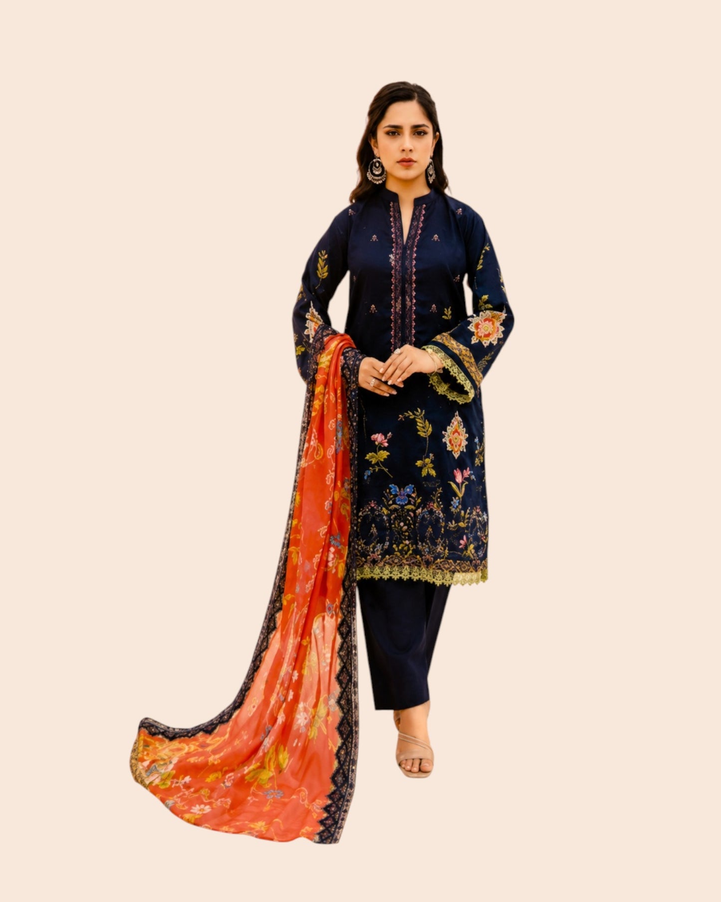 Zesh Luxury 3 Piece Embroidered Lawn Unstitched Suit