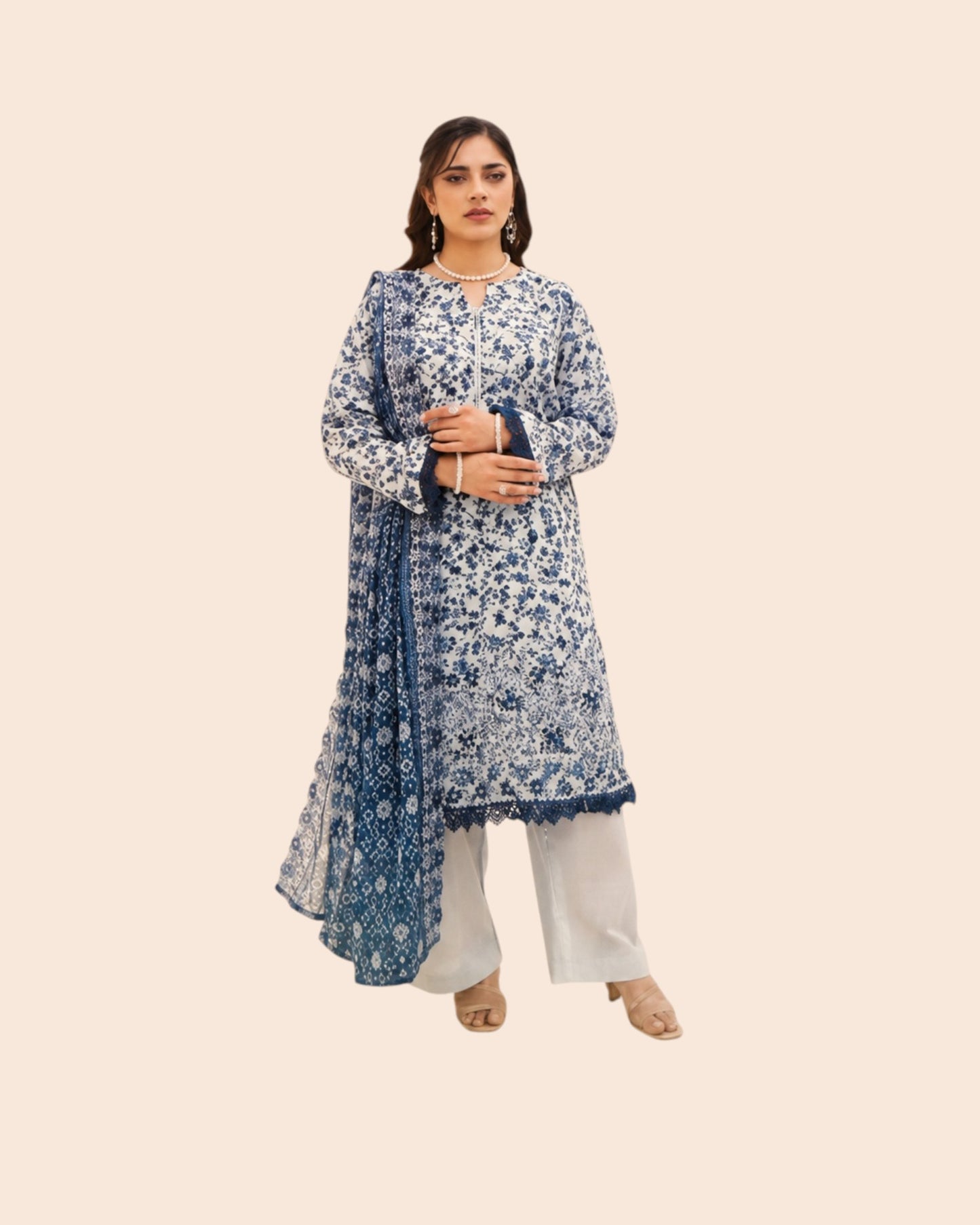 Zesh Luxury 3 Piece Embroidered Lawn Unstitched Suit